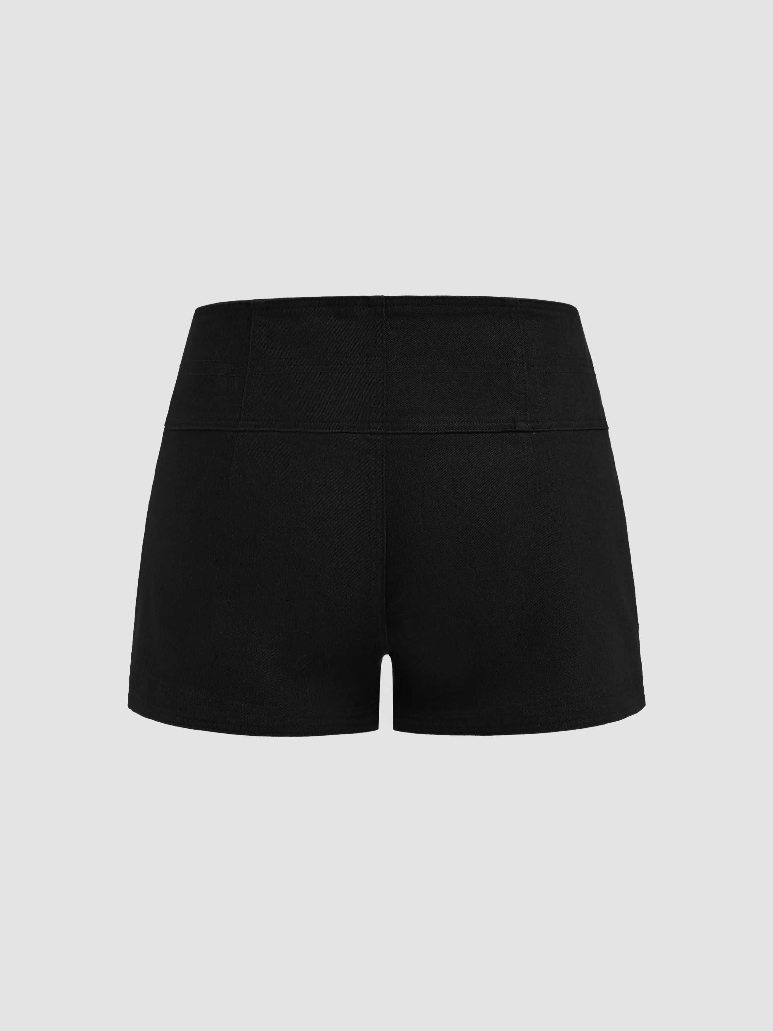  Denim Mi-Hauteur Bouton Micro Shorts Curve & Plus