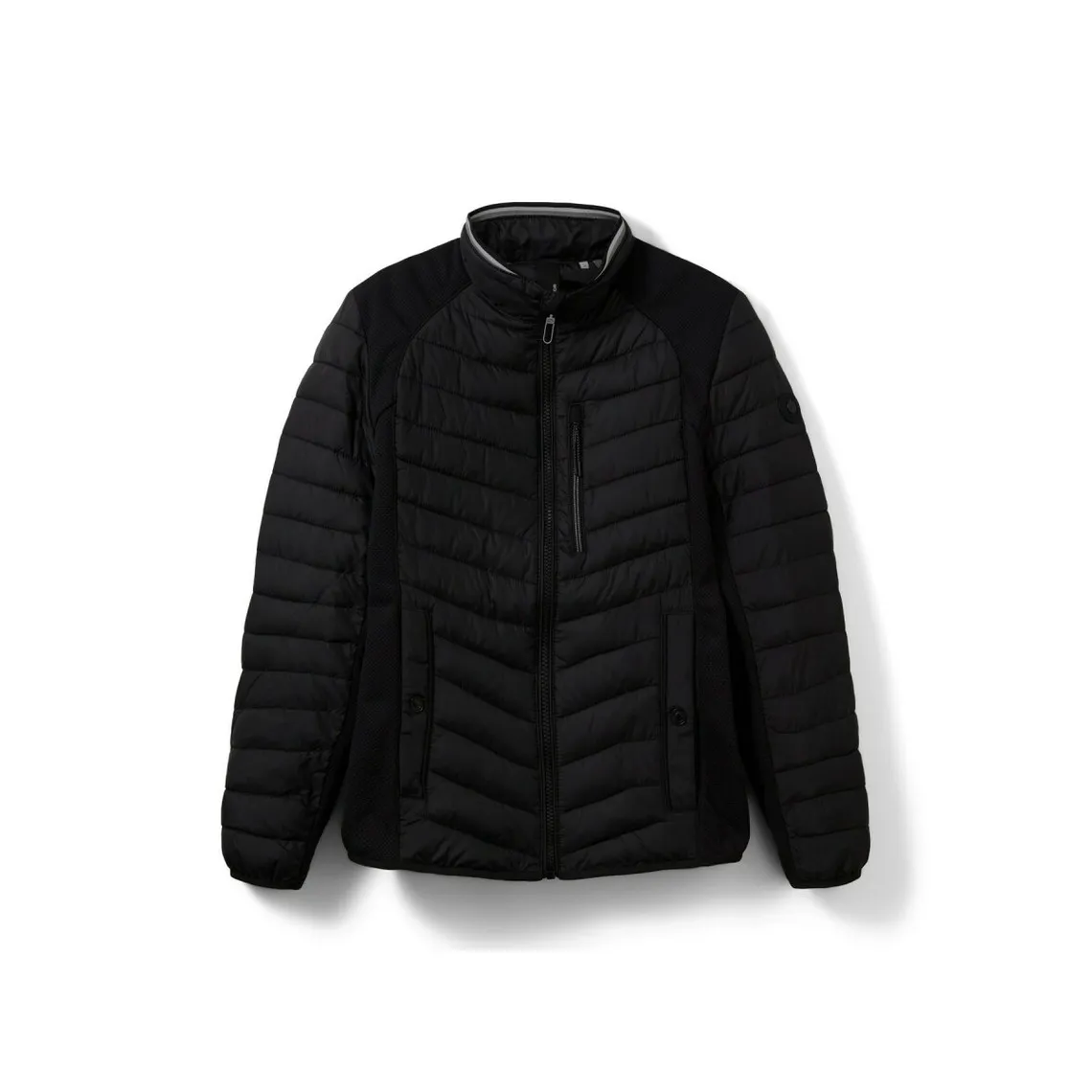 Doudoune matelassée zippée noir Tom Tailor - Manteau / Blouson Homme sur MenCorner