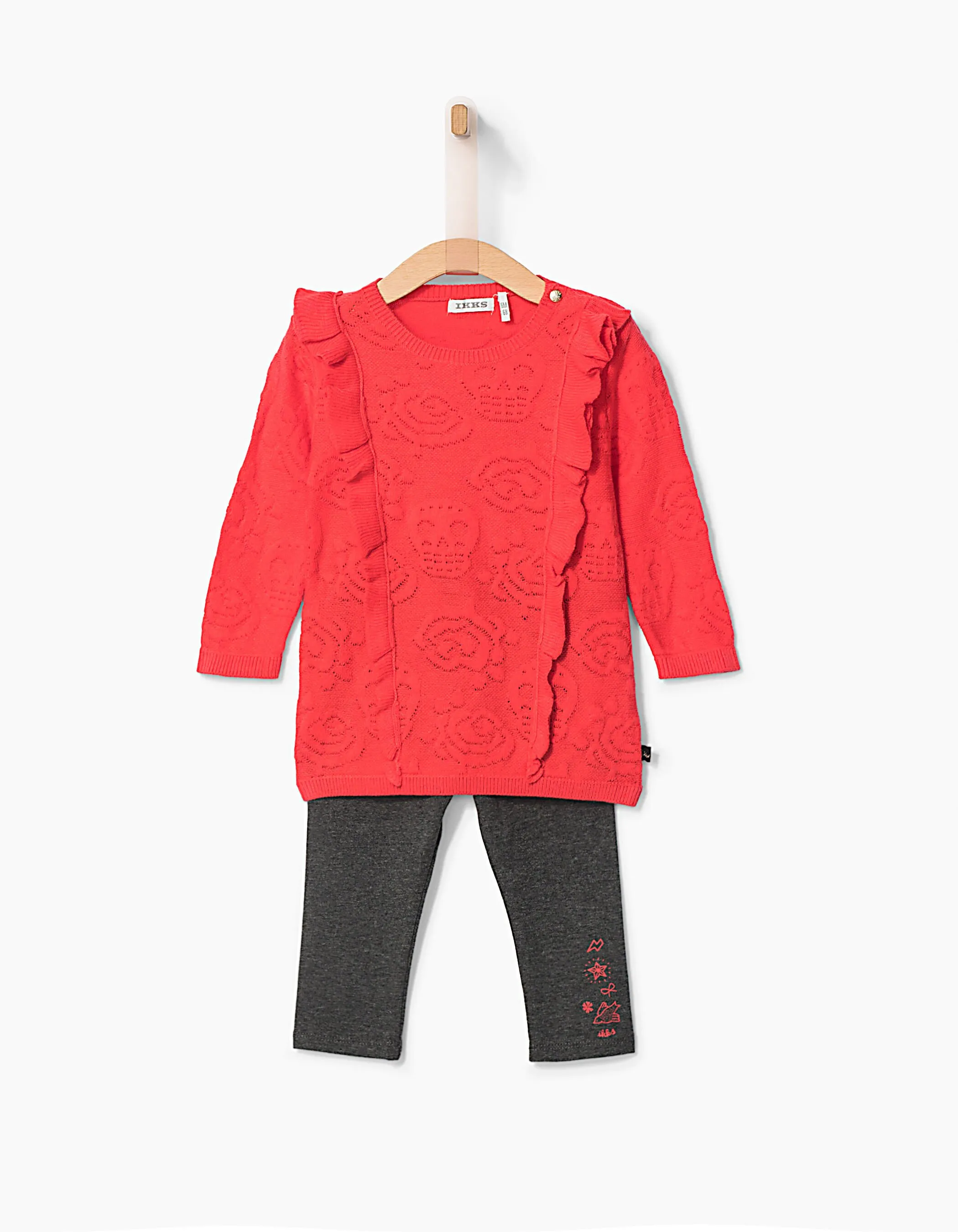 Ensemble 2 en 1 robe et leggings bébé fille