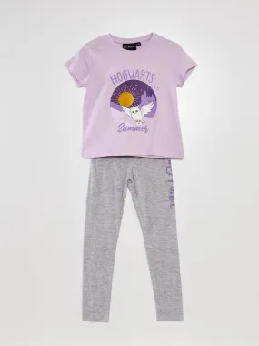 Ensemble pyjama 'Harry Potter'  t-shirt + pantalon - 2 pièces - Violet