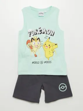 Ensemble pyjama 'Pokemon' débardeur + short - 2 pièces - Bleu