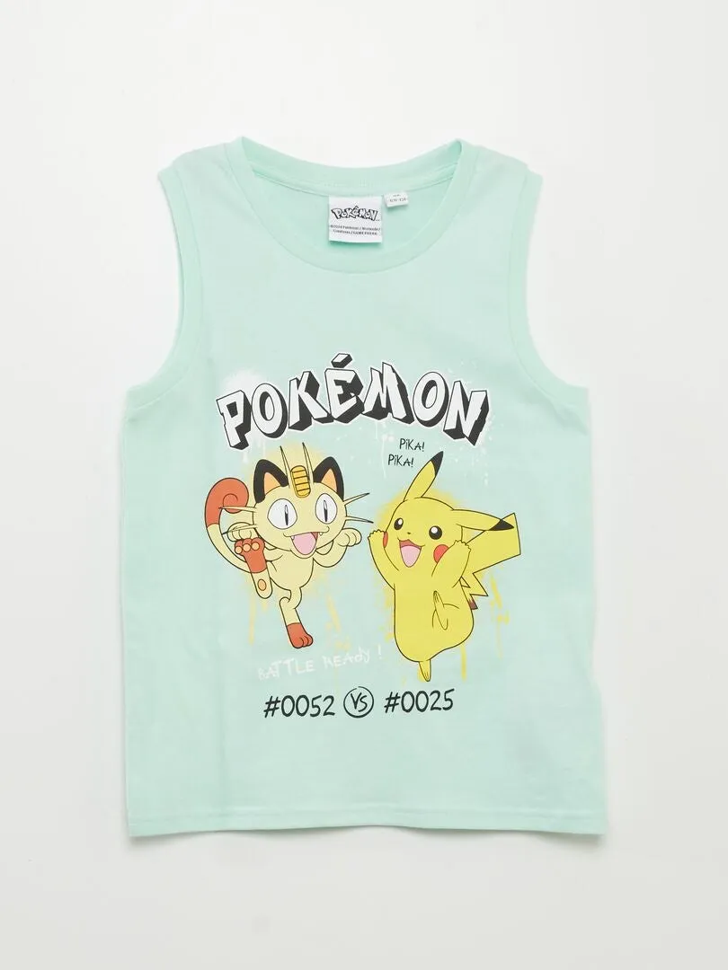 Ensemble pyjama 'Pokemon' débardeur + short - 2 pièces - Bleu