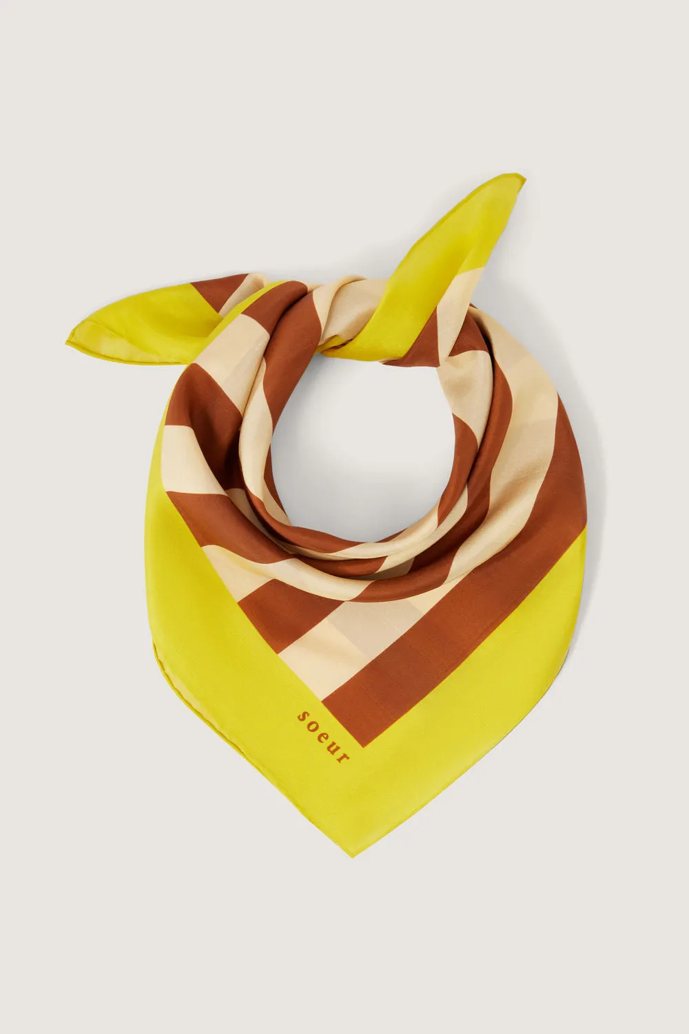 FOULARD CARRÉ JAUNE