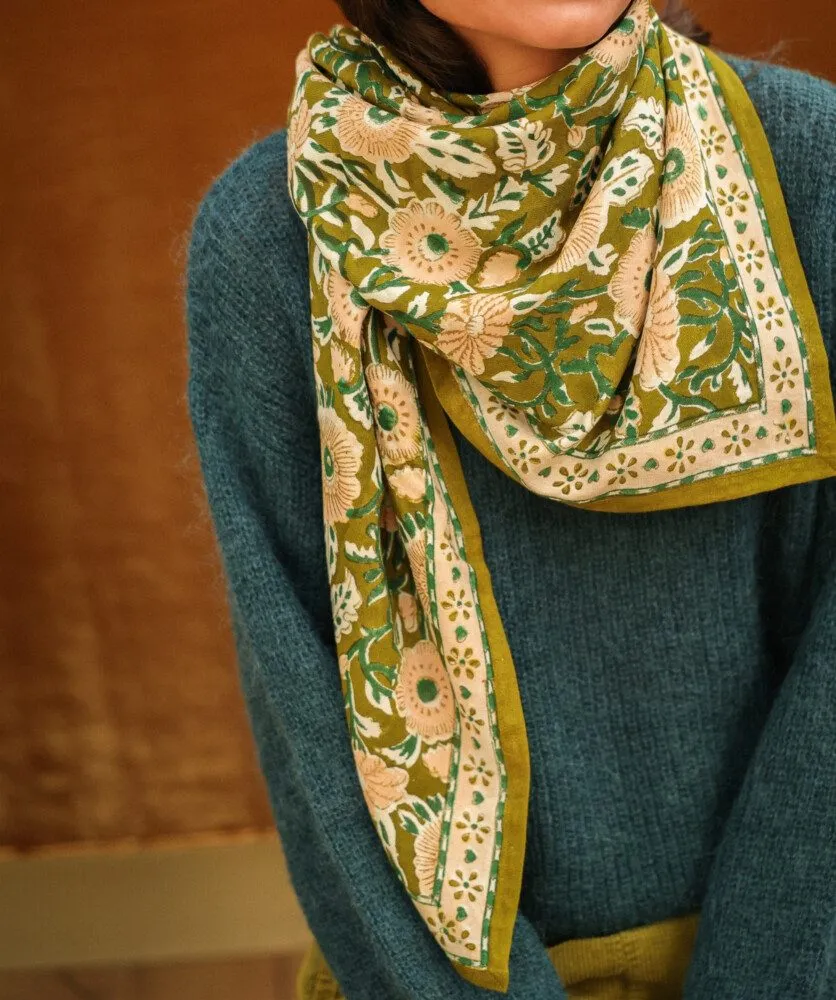 Foulard grand format - Marisol olive - Bëllemme