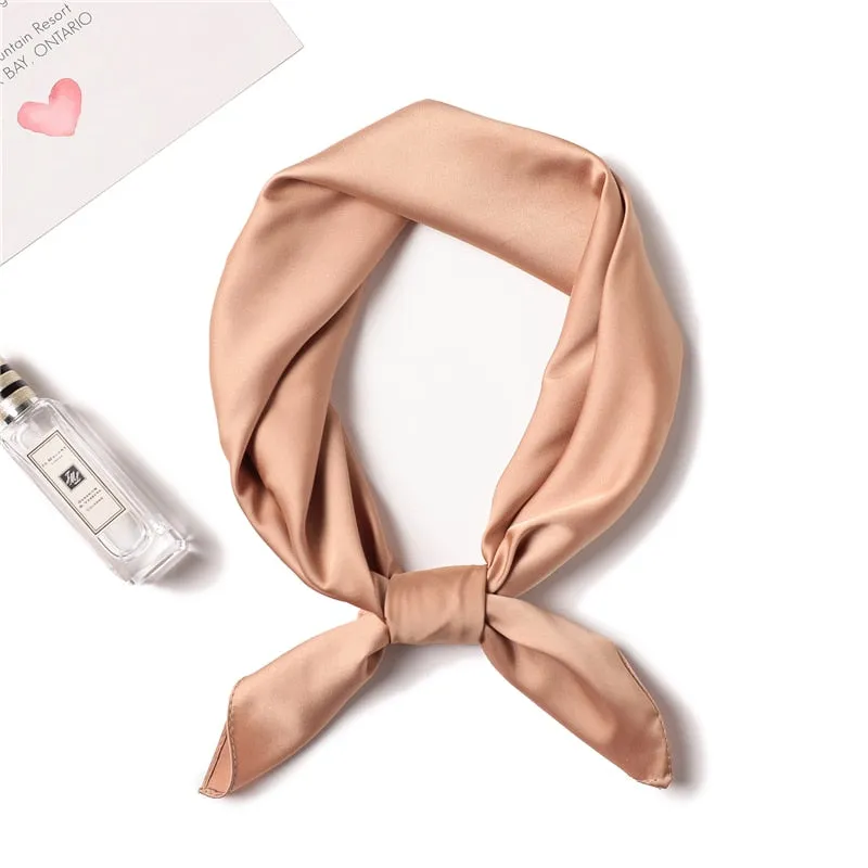 Foulard pour cheveux 50 beige - Uni