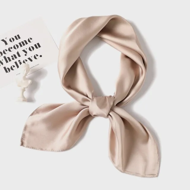 Foulard pour cheveux 50 beige - Uni