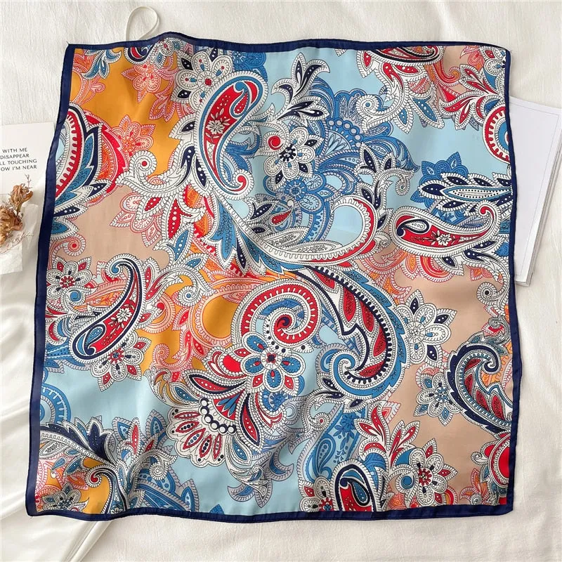 Foulard pour cheveux 70 bleu - Méduse