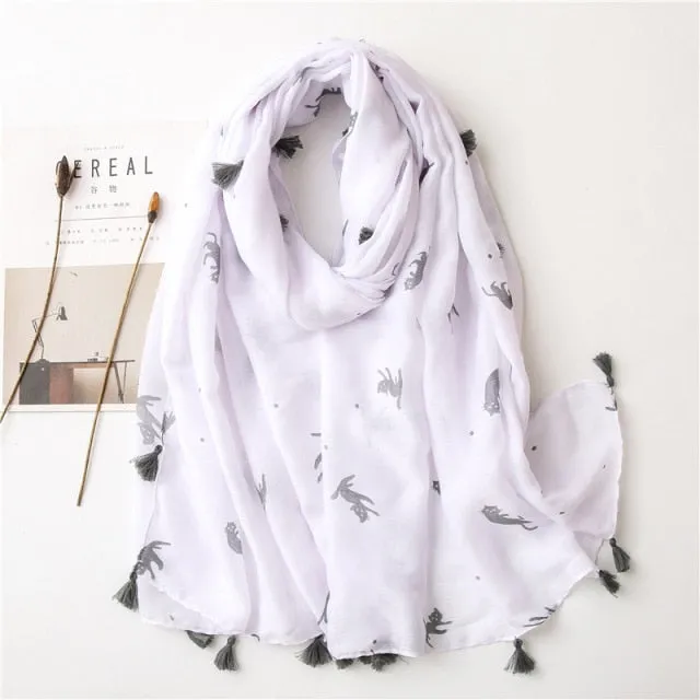 Foulard pour femme 180 blanc - Ilta