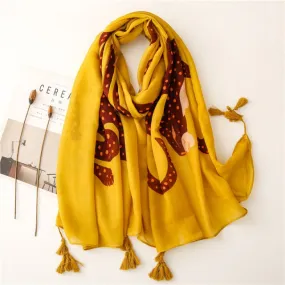 Foulard pour femme 180 jaune - Aada