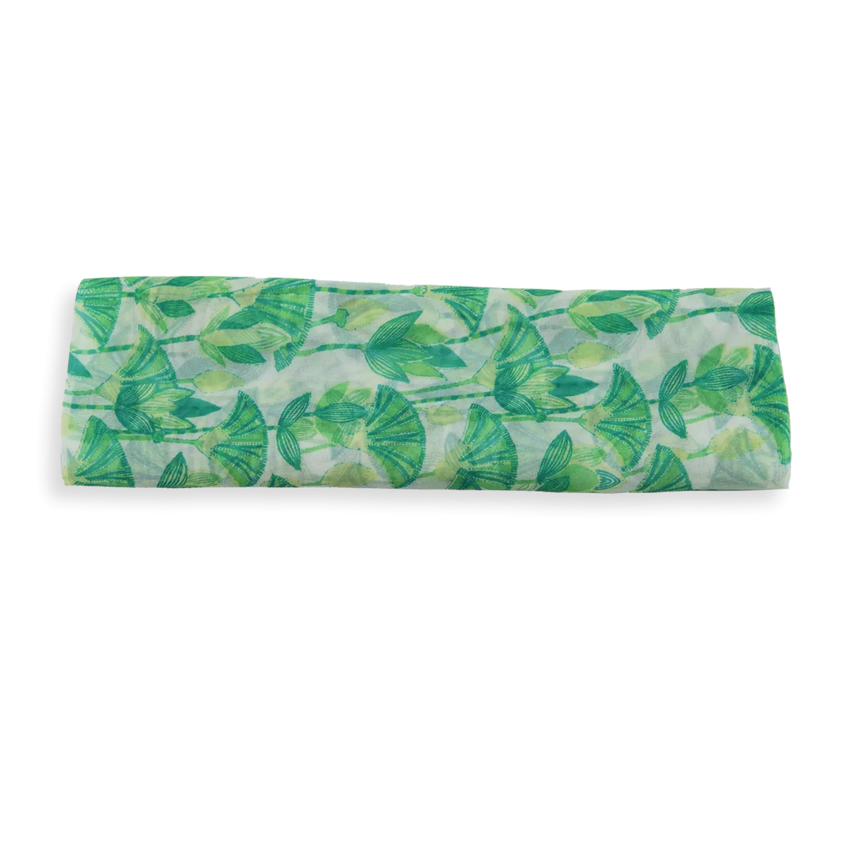 FOULARD SOIE IMPRIMEE VERT - LOTUS