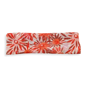 FOULARD SOIE ROUGE - FLEUR SOLAIRE