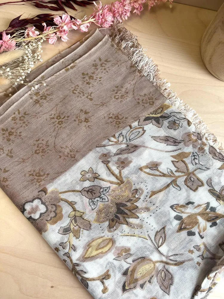 Foulard taupe MIRELA - Accessoire femme Cléstyle Couleur Taupe Unique TU