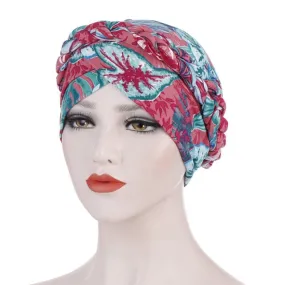 Foulard turban chimio bordeaux - Léonce