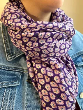 Foulard violet Hazedine - Accessoire femme Cléstyle Couleur Violet Unique TU