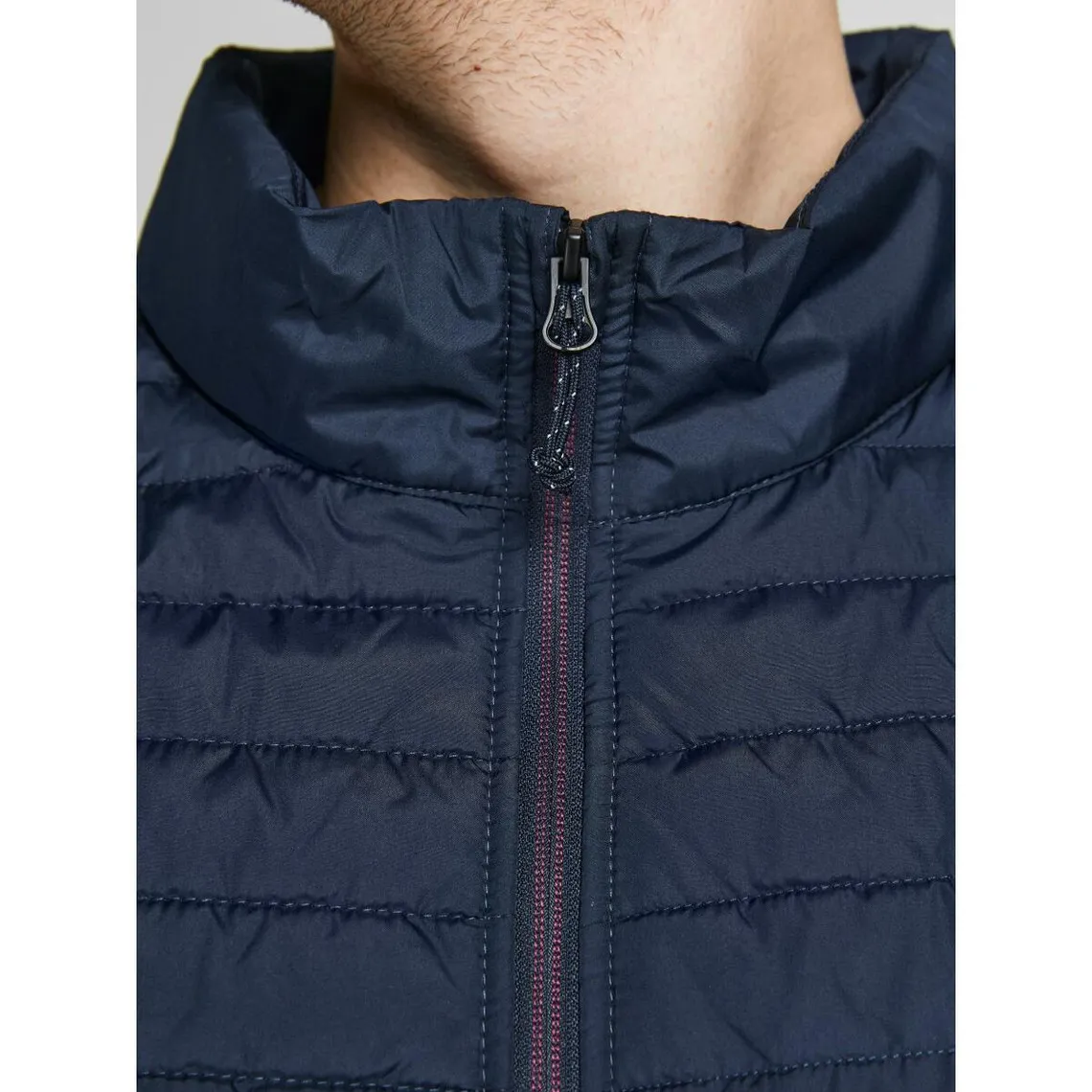 Gilet matelassé capuche Sans manches Bleu Marine Jake Jack & Jones - Manteau / Blouson Homme sur MenCorner