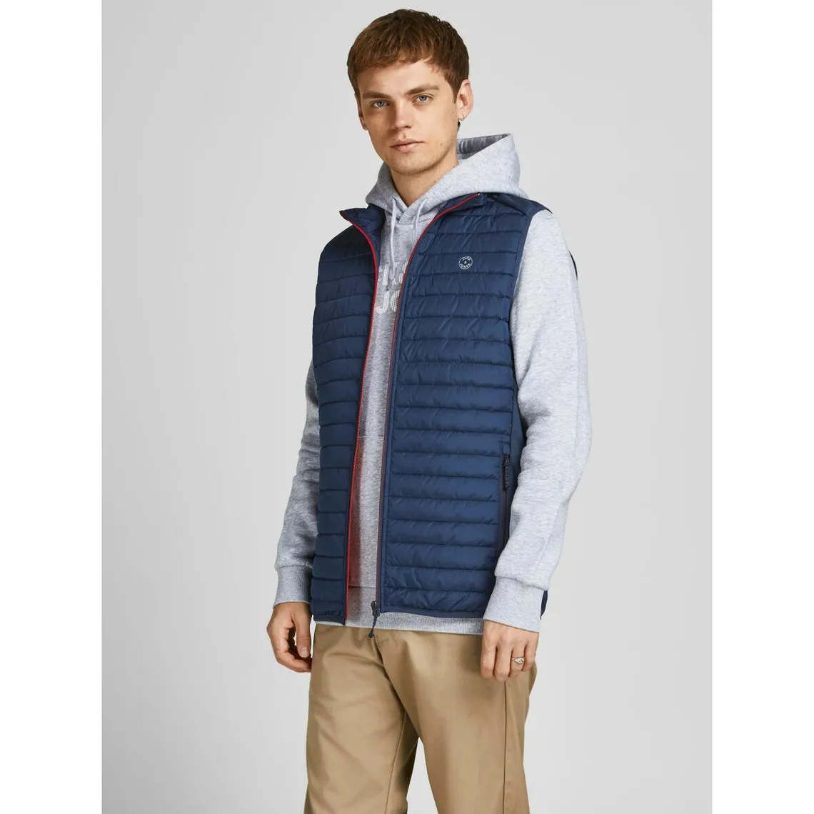 Gilet matelassé Capuche Sans manches Bleu Marine Jules Remy Jack & Jones - Manteau / Blouson Homme sur MenCorner