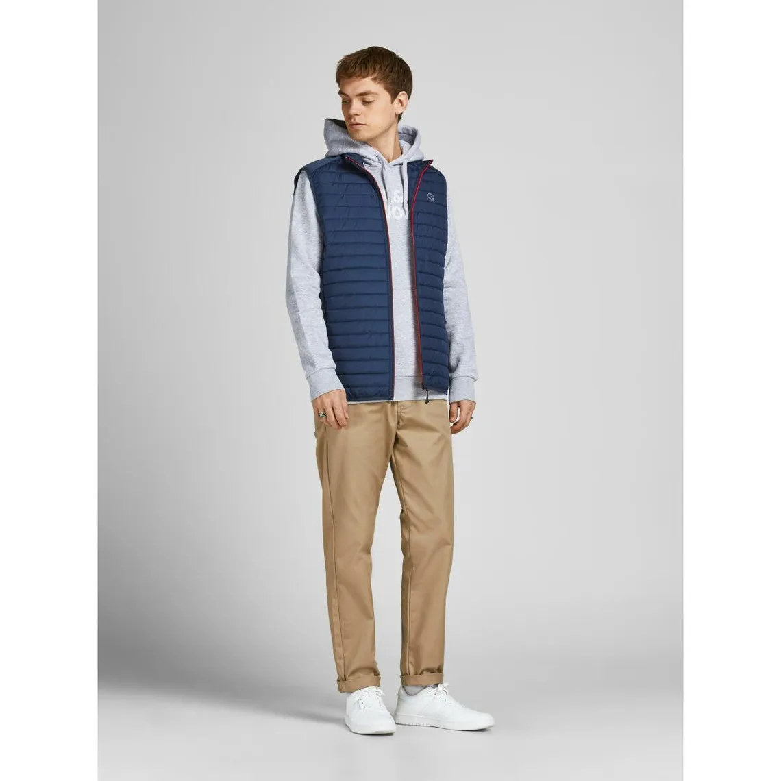 Gilet matelassé Capuche Sans manches Bleu Marine Jules Remy Jack & Jones - Manteau / Blouson Homme sur MenCorner