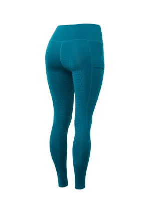 Horze Leggings d'équitation fond intégral bas de jambe mesh, femme