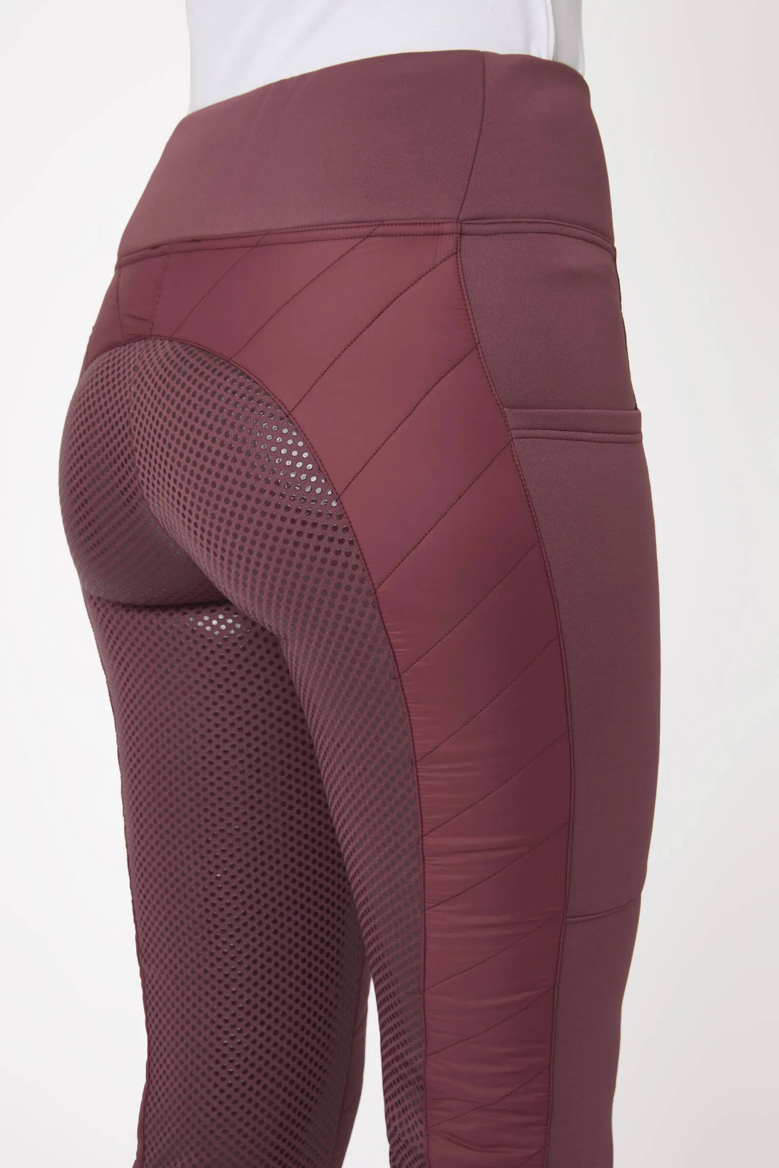 Horze Leggings d'équitation rembourrés fond intégral Isla, femme