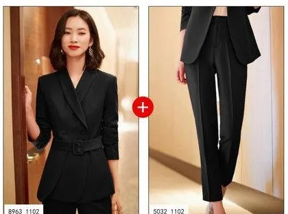 Importé - Costumes Femme Décontractées Slim A Col Tailleur Haut De Gamme