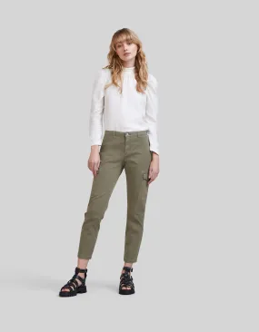 Jean battle kaki cropped Femme