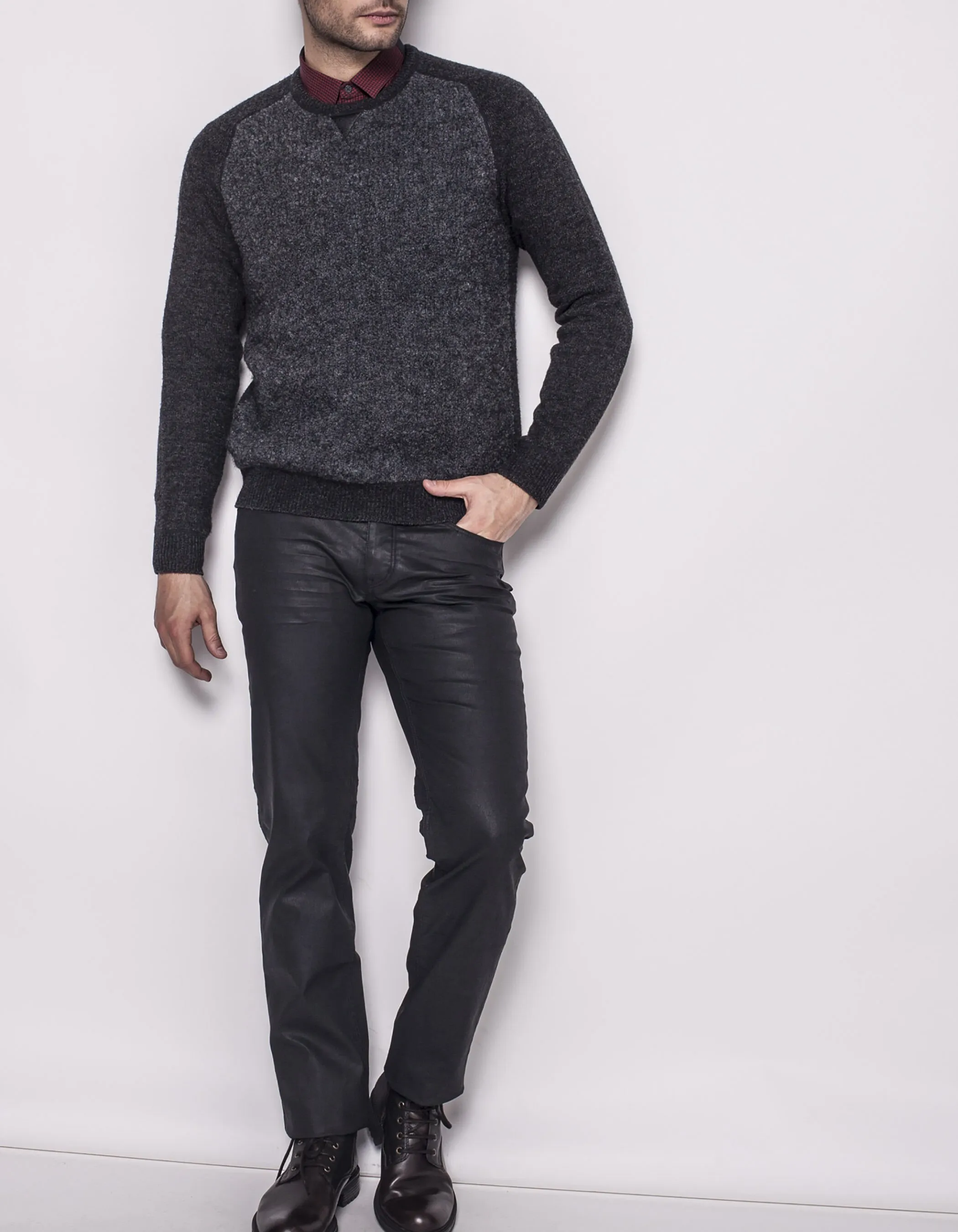 Jean slim homme enduit