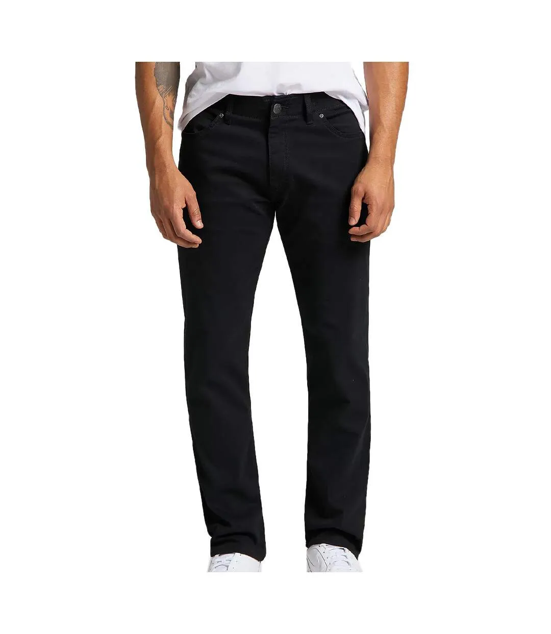 Jean straight noir Homme Lee