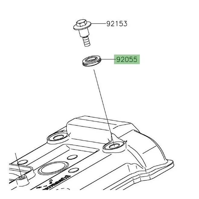 Joint de vis cache culbuteur Kawasaki 920550187 | Moto Shop 35