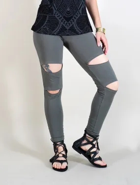 Leggings long Mata Kaki, Gris vielli