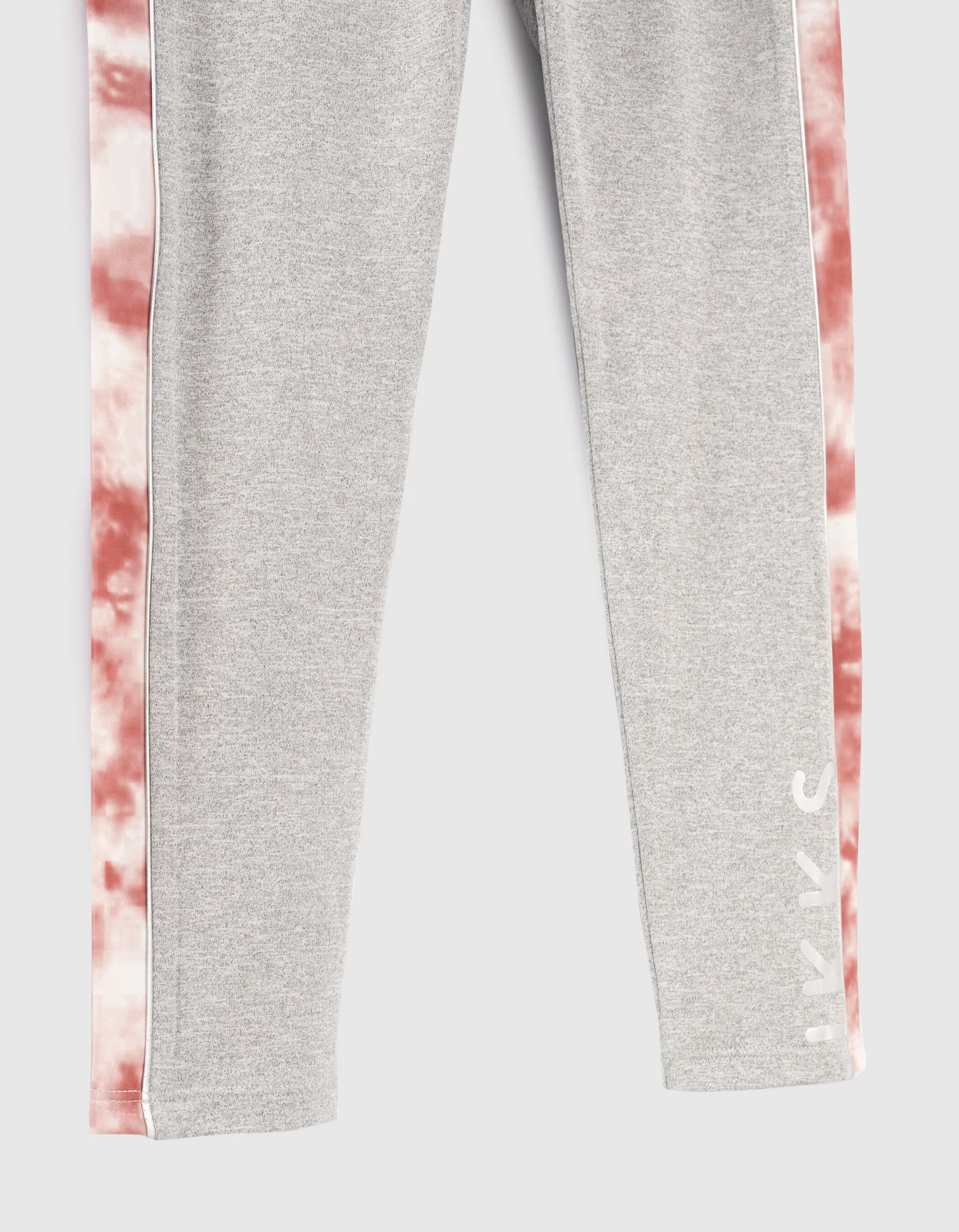 Leggings sport gris bandes tie and dye fille 