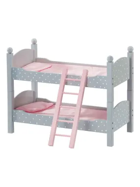 Lit superposé poupée poupon Polka Dots Princess 2 couchettes bois TD-0095AG - N/A