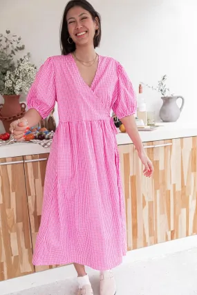 LIVIA Rose - Robe Vichy Cache Coeur