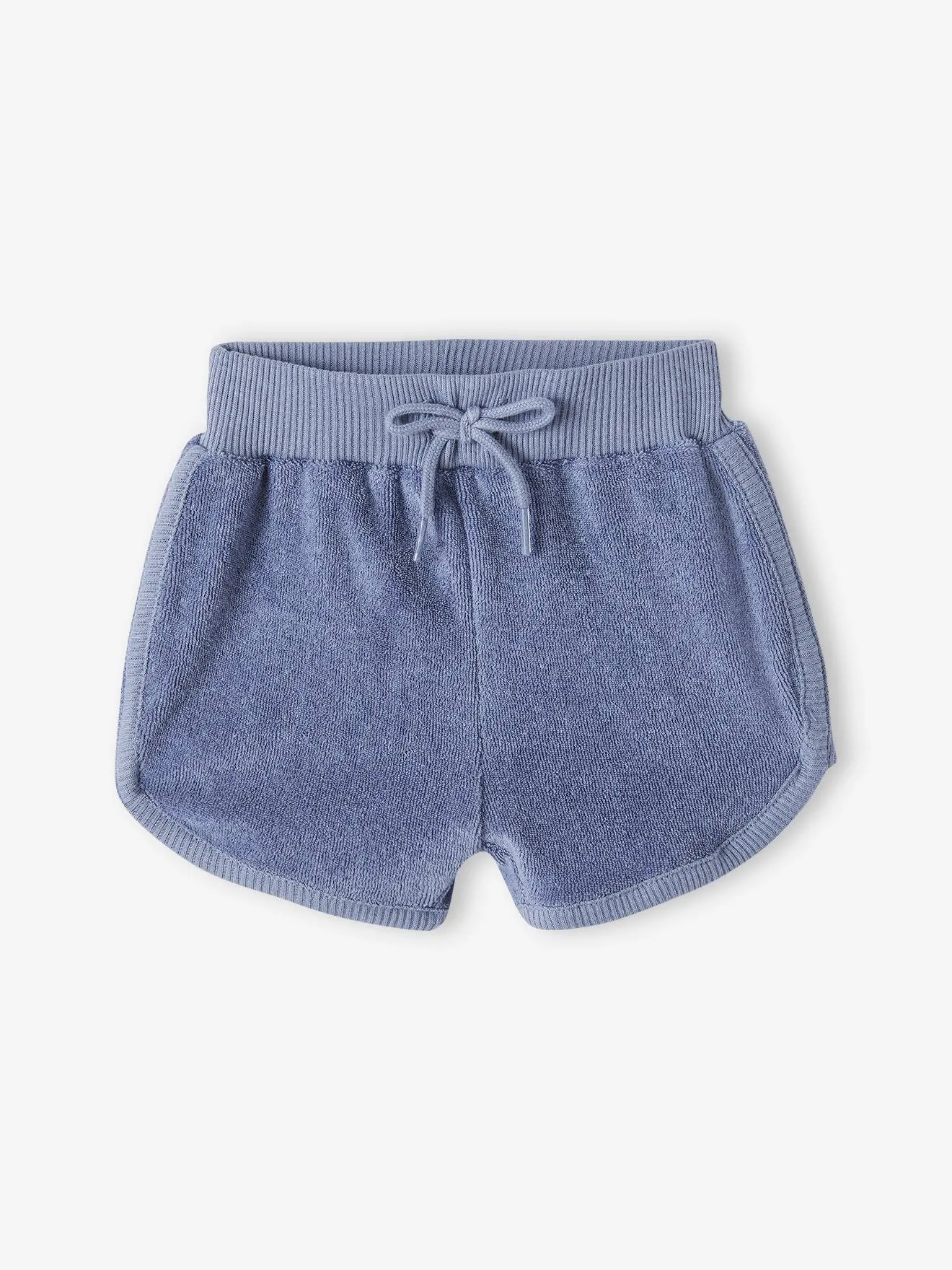 Lot de 4 shorts en éponge naissance bleu chambray - Vertbaudet