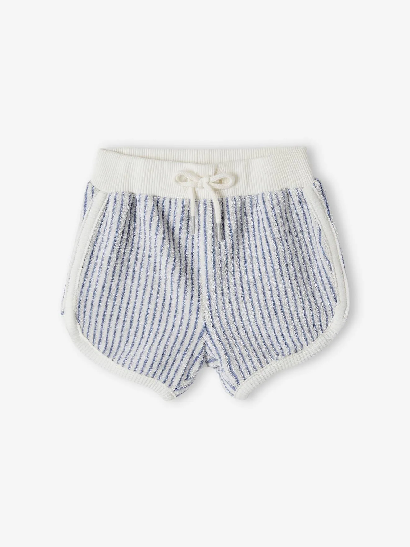 Lot de 4 shorts en éponge naissance bleu chambray - Vertbaudet