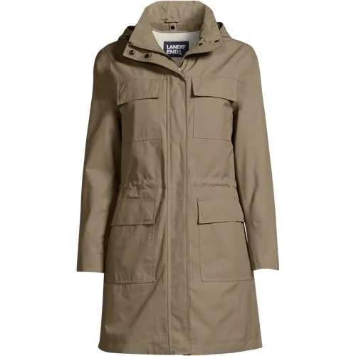 Manteau 3-en-1 en Coton Mélangé Enduit, Femme Stature Standard