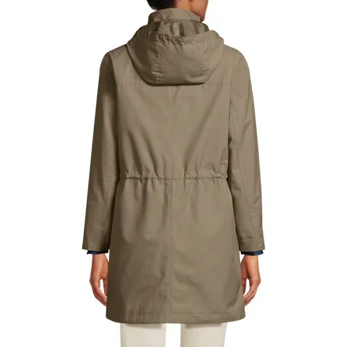 Manteau 3-en-1 en Coton Mélangé Enduit, Femme Stature Standard