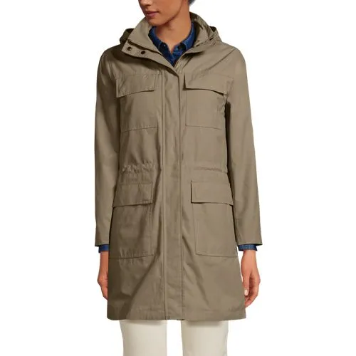 Manteau 3-en-1 en Coton Mélangé Enduit, Femme Stature Standard