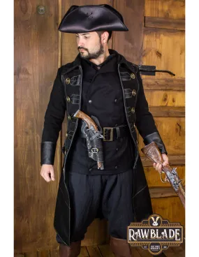 Manteau de pirate Jack Rackham, XVIIIe siècle - Noir ⚔️ Boutique Épées