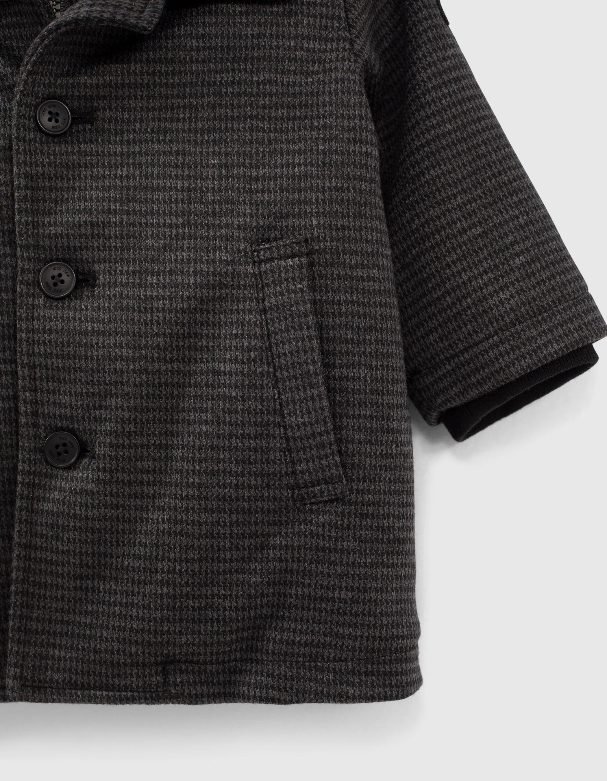 Manteau gris carreaux avec parmenture bébé garçon