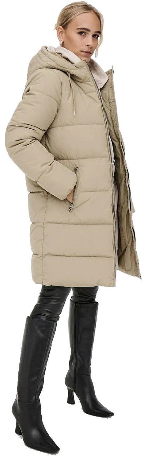 manteau ONLY Dolly Long Puffer - Crockery - women´s