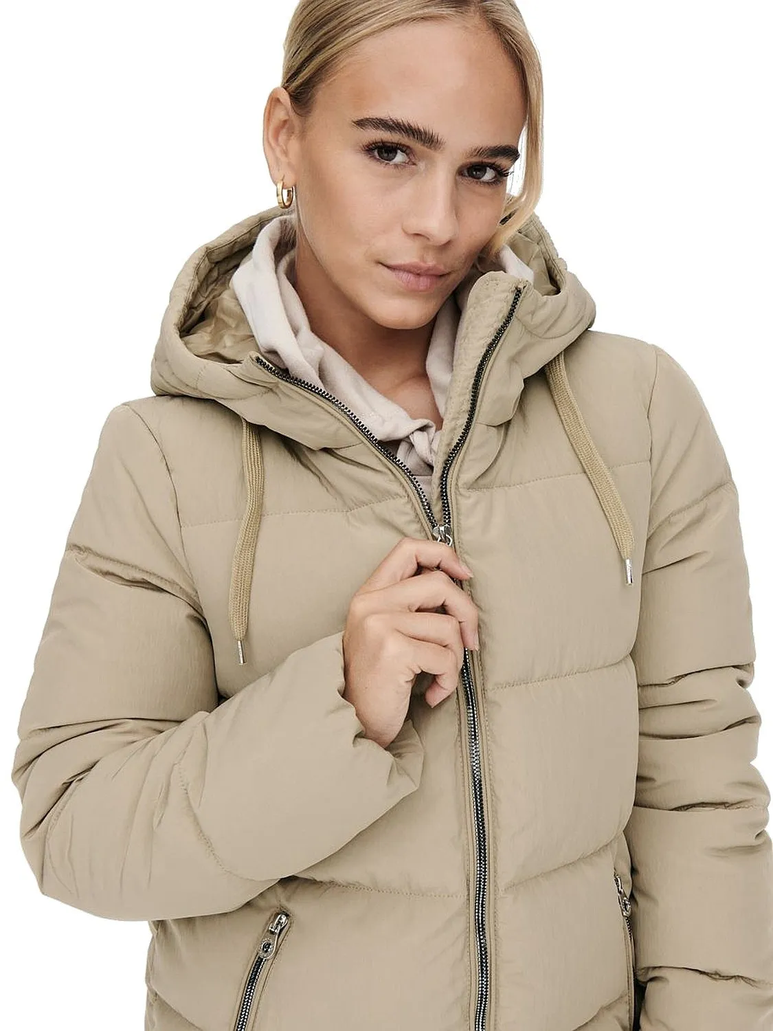 manteau ONLY Dolly Long Puffer - Crockery - women´s