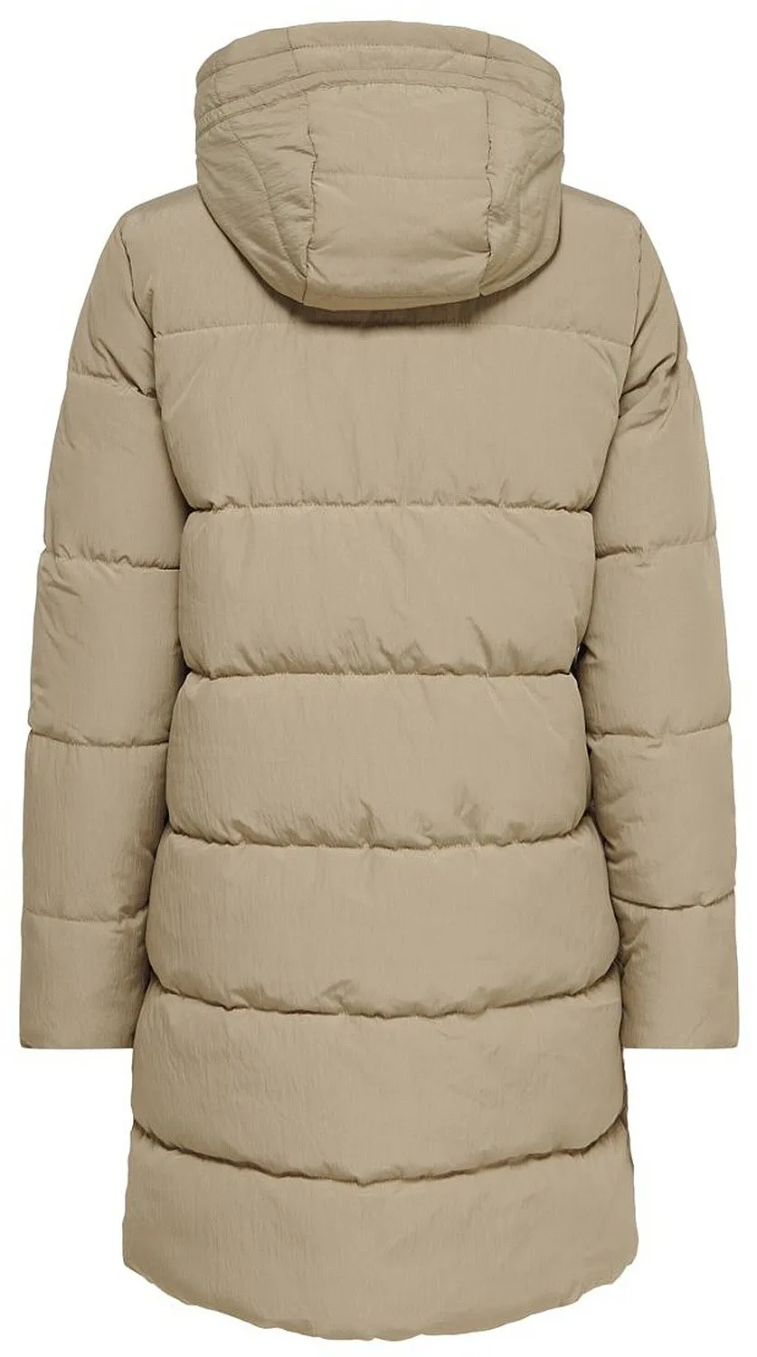 manteau ONLY Dolly Long Puffer - Crockery - women´s