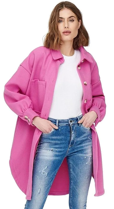 manteau ONLY Trillion Oversize Shacket - Pink Flambé - women´s