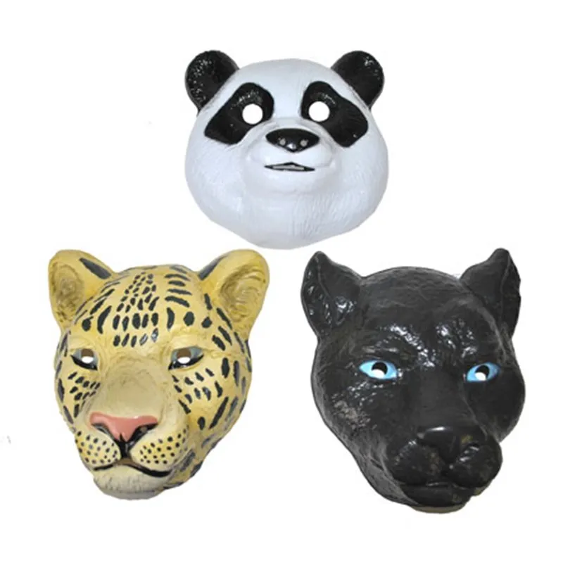 Masque coque panda, guépard et panthère