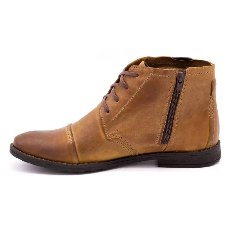 Olivier Bottes d'hiver pour hommes 315MP bottes rouges brun jaune