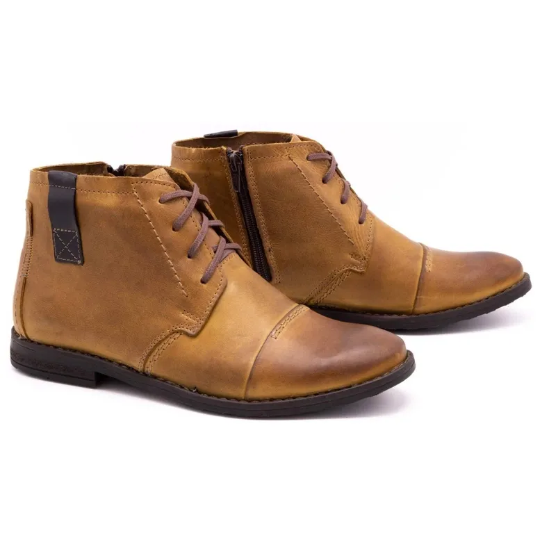 Olivier Bottes d'hiver pour hommes 315MP bottes rouges brun jaune