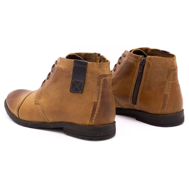 Olivier Bottes d'hiver pour hommes 315MP bottes rouges brun jaune