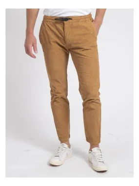 Pantalon velours chino taille élastiquée VERDAMONT - Marron glacé