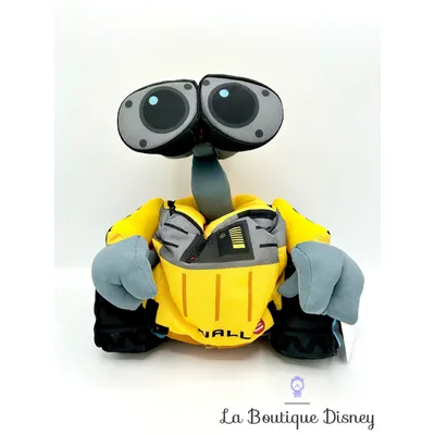 Peluche Range Pyjama Wall E Disney Pixar Thinkway Toys robot gris jaune 30 cm