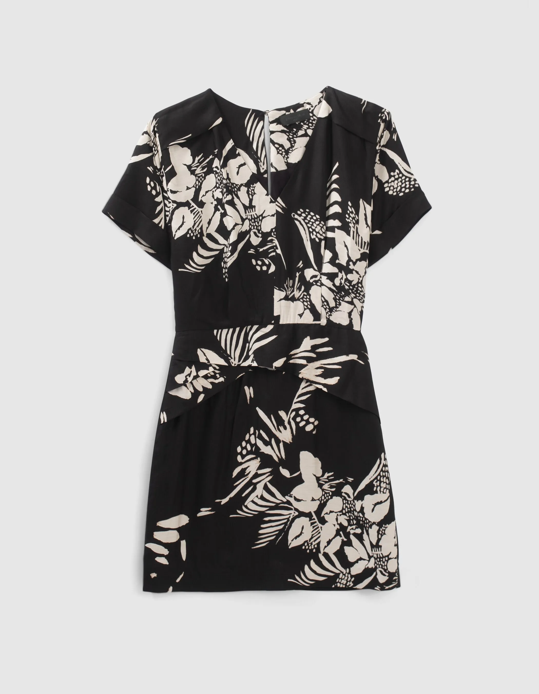 Pure Edition-Robe noire imprimé Jungle Vibe Femme